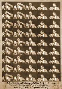 Edison kinetoscopische opname van een nies, c.1894 door William Kennedy Laurie Dickson