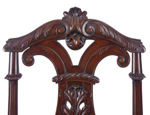 (detail) van een paar George II halstoelen, uitgevoerd door James Moore de Jongere, c.1727-31