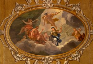 Het plafond van de koninklijke galerij, Kensington Palace door William Kent