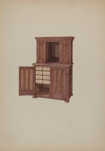 Kast, met ivoren sleutelgaten, ca. 1937 door William Kieckhofel