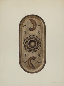 Detail, zijkant van biechtstoel, 1937