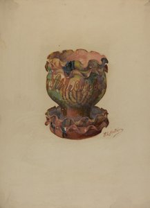 Pa. Duitse Bloempot en Schotel, ca. 1936