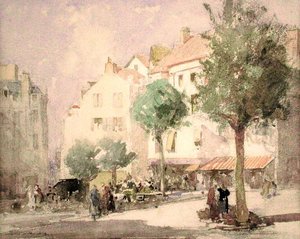 Een continentaal stadsplein
