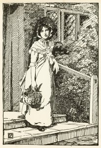 Illustratie voor The Deserted Village door Oliver Goldsmith door William Lee Hankey