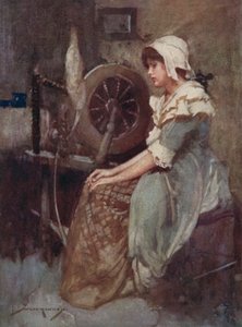 Illustratie voor The Deserted Village door Oliver Goldsmith door William Lee Hankey