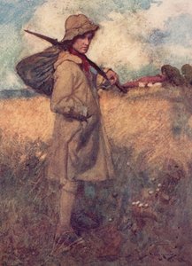 Illustratie voor The Deserted Village door Oliver Goldsmith door William Lee Hankey