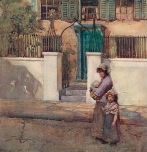 Illustratie voor Het Verlaten Dorp door Oliver Goldsmith door William Lee Hankey