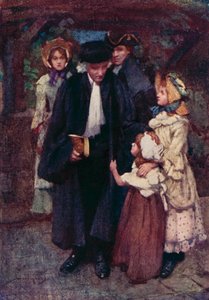 Illustratie voor Het Verlaten Dorp door Oliver Goldsmith door William Lee Hankey