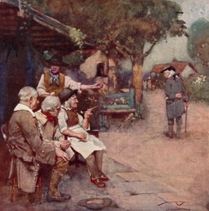 Illustratie voor Het Verlaten Dorp door Oliver Goldsmith door William Lee Hankey