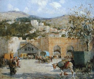 Waterdragers in Gibraltar door William Lee Hankey