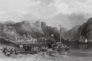 Bacharach, aan de Rijn door William Leighton (after) Leitch