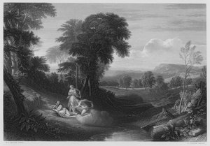 De geboorte van Belphoebe en Amorett, van het schilderij in de Koninklijke Collectie door William Leighton (after) Leitch