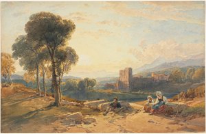 Landschap, Italië door William Leighton Leitch