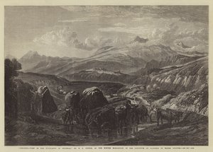 Ochtend, uitzicht in de Hooglanden van Braemar, in de Wintertentoonstelling van het Instituut van Aquarellisten