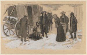 Schets voor "Kerstmis aan de rivier"