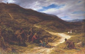 Over de hei "De hoorn, de hoorn, de lustige, lustige hoorn" door William Linnell
