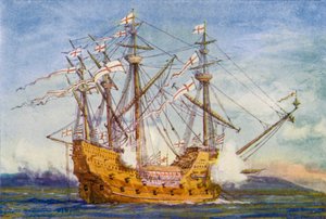 De "Grace De Dieu" door William Lionel (after) Wyllie