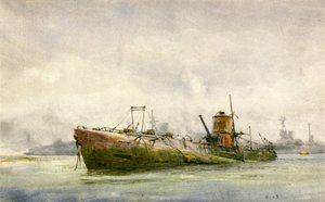 Een overgegeven en gestrand onderzeeër, Portsmouth