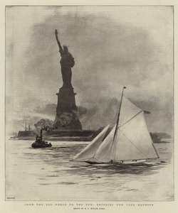 Van de Oude Wereld naar de Nieuwe, binnenvaren van de haven van New York
