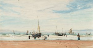 Plan van de scheepswerf van Portsmouth (Engeland) in 1850 door William Lionel Wyllie