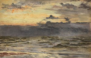 Studie voor Het strand na een storm door William Lionel Wyllie