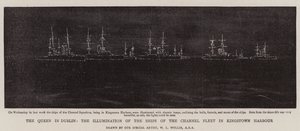 De Koningin in Dublin, de Verlichting van de Schepen van de Kanaalvloot in de Haven van Kingstown