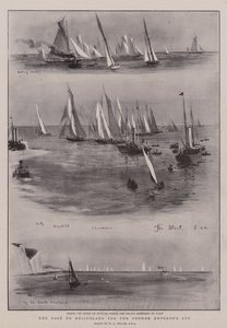 De Race naar Helgoland voor de Beker van de Duitse Keizer door William Lionel Wyllie