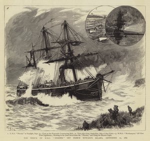 Het Wrak van HMS Phoenix bij Prins Edward Eiland, 12 september 1882