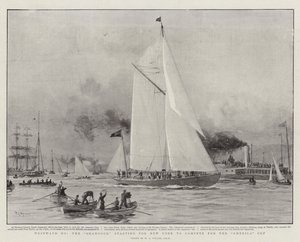Westwaarts Ho, de Shamrock vertrekt naar New York om te strijden voor de America Cup