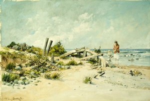 Spelen aan de kust door William Louis Jnr. Sonntag