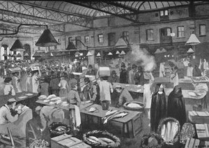 Billingsgate Market, vroege ochtend, 1891 door William Luker
