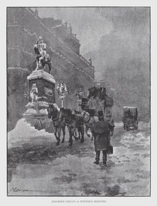 Holborn Circus, een Winterochtend
