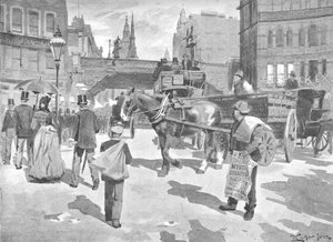Ludgate Circus, 1891 door William Luker