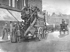 Nieuwe Brug Markt - Strijd om de bus, 1891 door William Luker