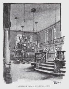 Portugese synagoge, Bevis Marks door William Luker