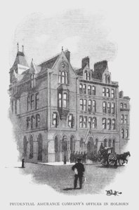 Kantoren van de Prudential Assurance Company in Holborn door William Luker