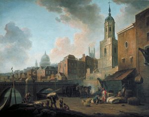 Fresh Wharf, nabij London Bridge, ca. 1762