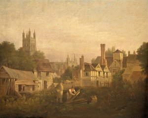 Gloucester vanuit het noordwesten, ca. 1820 door William Marlow