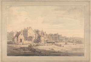 Huizen aan de rivier door William Marlow