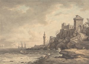 Uitzicht op Livorno door William Marlow