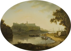 Uitzicht op Villeneuve-les-Avignon, ca. 1770 door William Marlow