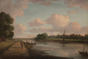 Uitzicht op de Rivier de Theems bij Richmond door William Marlow