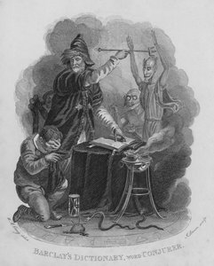 Barclays Woordenboek, woord: Goochelaar (gravure)