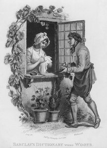 Barclays Woordenboek, woord: Vrijer (gravure) door William Marshall (after) Craig