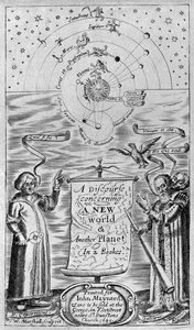 Een verhandeling over een nieuwe wereld en een andere planeet in 2 boeken, 1640 (frontispice) door William Marshall