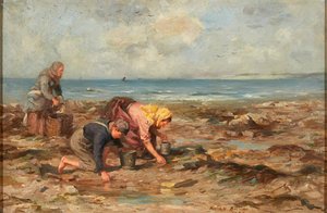 Mosselverzamelaars door William Marshall Brown