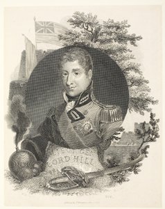 Luitenant-generaal Lord Hill KB, gravure Brown, uitgegeven door Kinnersley, 1815