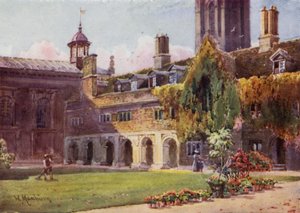 Een binnenplaats en kloosters in Pembroke College