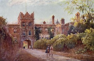 Poort van Jesus College door William Matthison