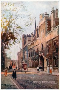 Lincoln en Exeter College door William Matthison